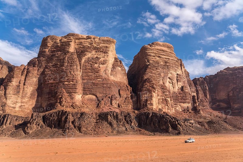 SUV in the Wadi Rum desert