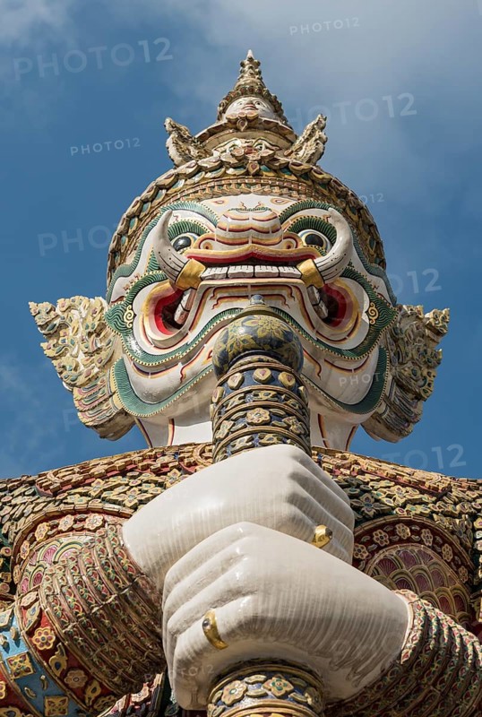 Statue of giant Yaksha demon guarding gates