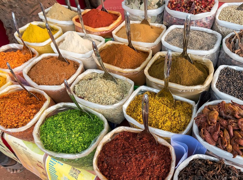 Sacks of spices