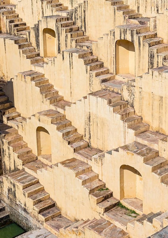 Staircases of Panna Meena ka Kund stepwell