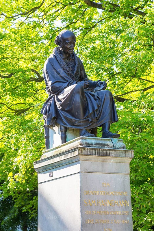 Memorial of Samuel Hahnemann on the Richard-Wagner-Platz in Leipzig