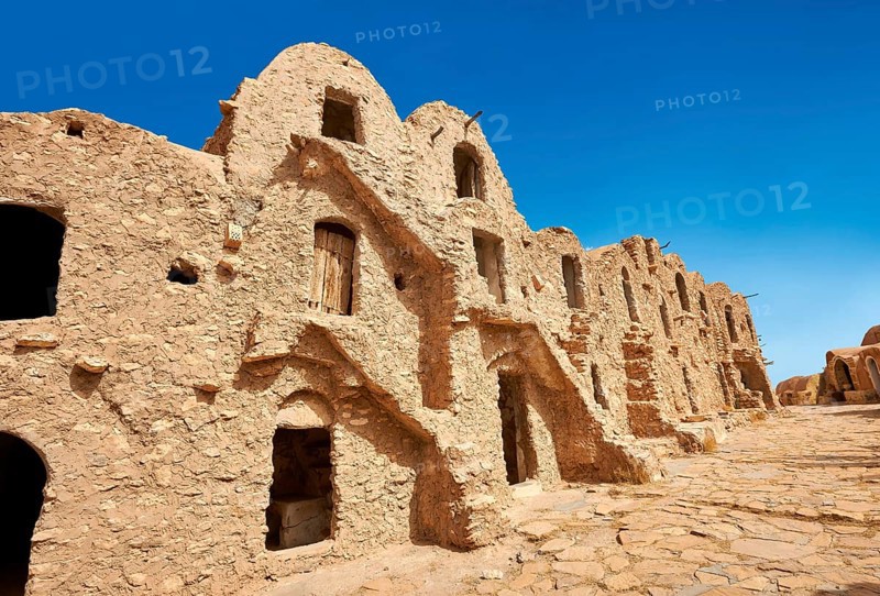 Northern Sahara mud brick Berber ghorfas