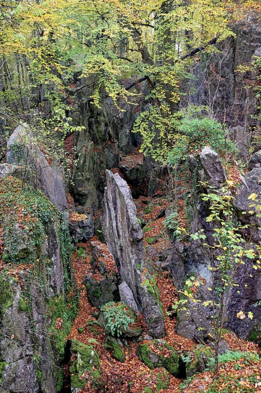 View over the rugged rocky landscape