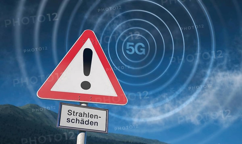 Warning sign of blue sky