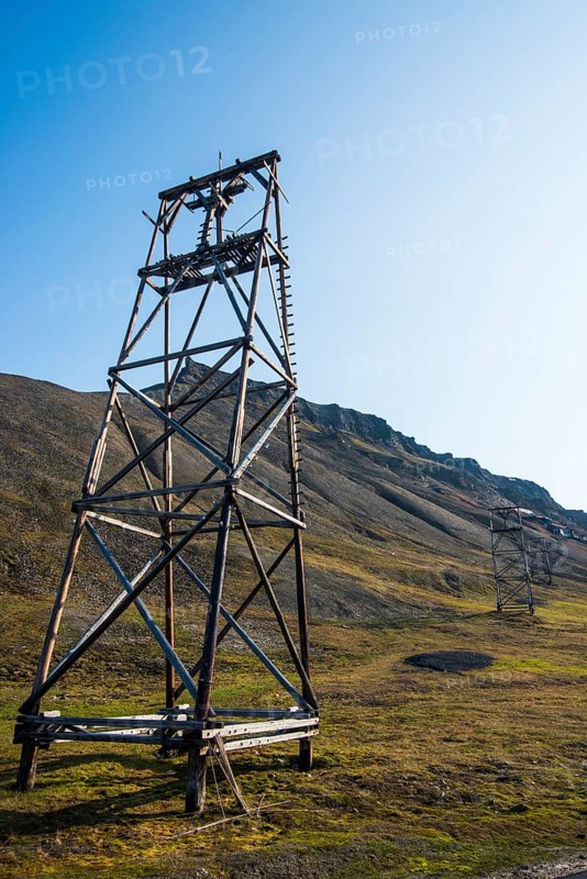 Old coal trolleys in Longyearbyen