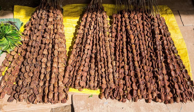 Betel nuts (Areca catechu) for sale in a market in Maubisse