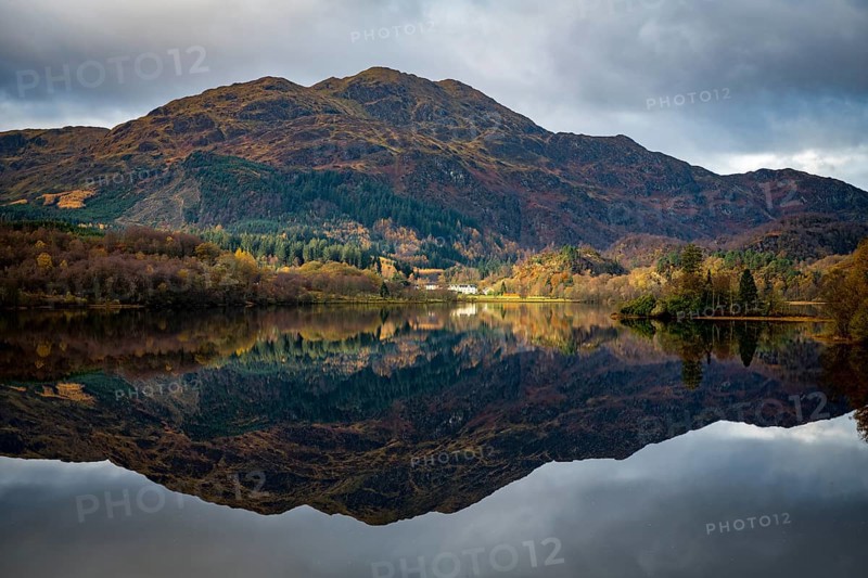 Reflection in Loch Katrine with Highlands