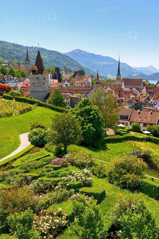 Town view with Capuchin tower and church