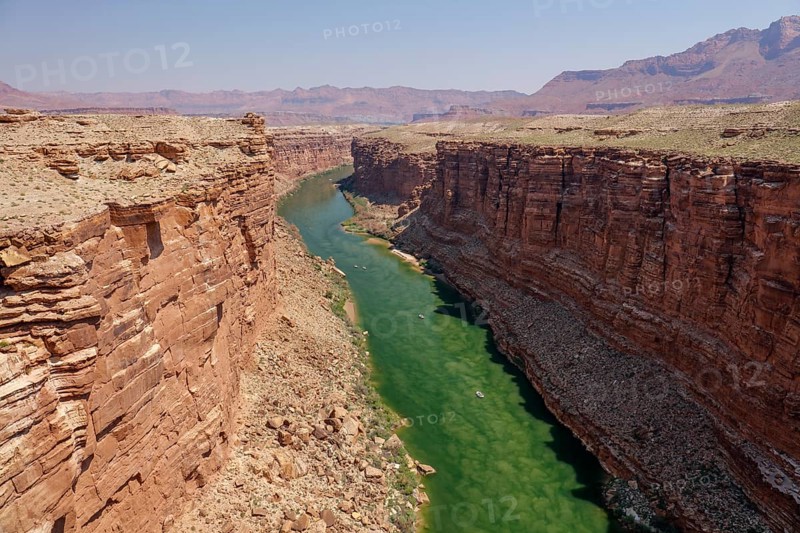 Colorado River with rafts
