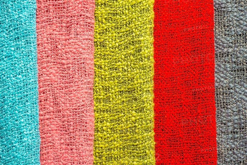 Strung colorful fabrics