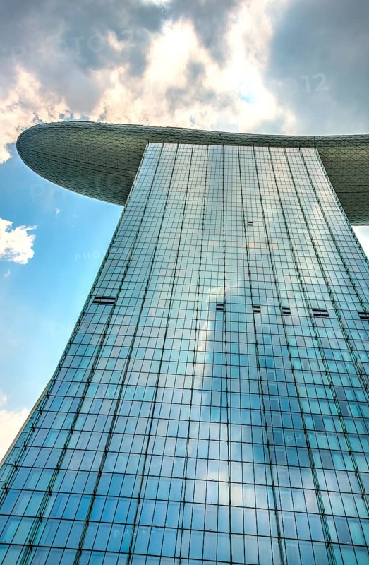 Futuristic Marina Bay Sands Hotel by architect Moshe Safdie