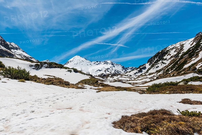 Mountain landscape with snow