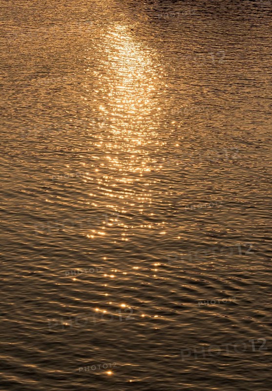 Water reflecting sunset