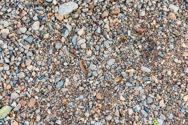 Gravel and rocks