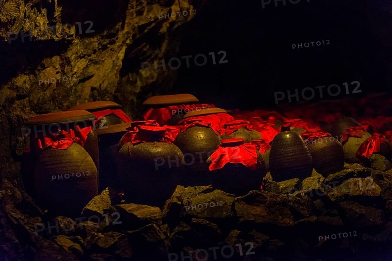 Urns in a cave at Trang An Grottoes in the Trang An Scenic Landscape Complex