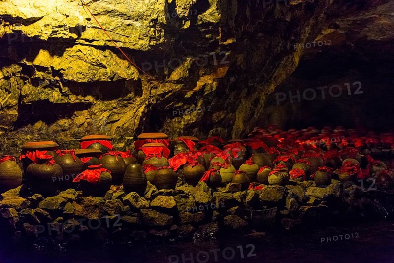 Urns in a cave at Trang An Grottoes in the Trang An Scenic Landscape Complex