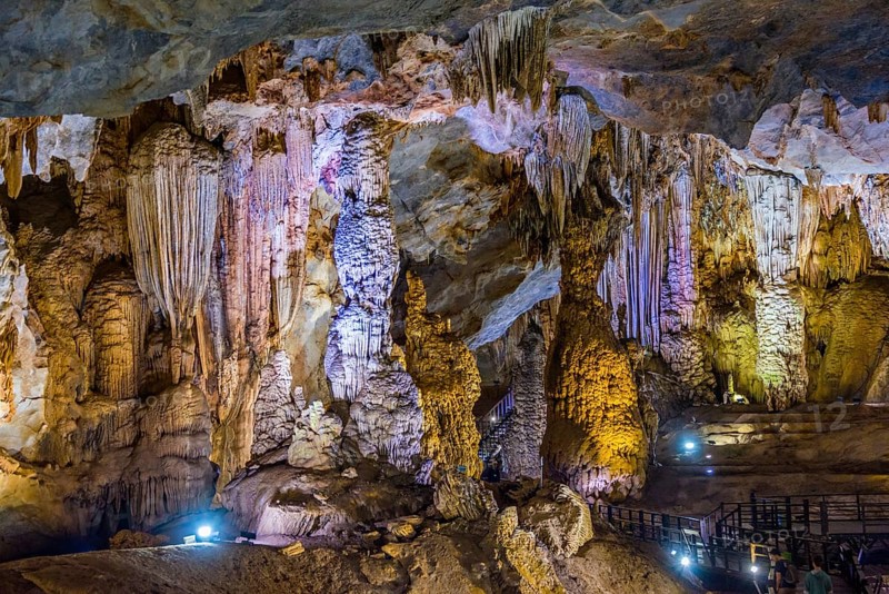Illuminated cave