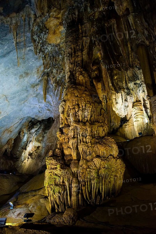 Illuminated cave
