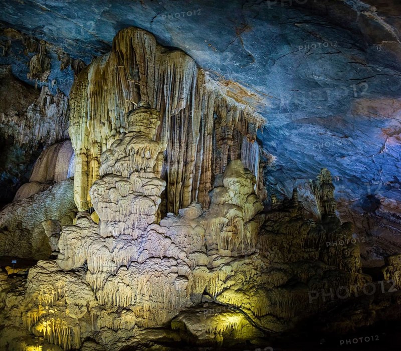 Illuminated cave