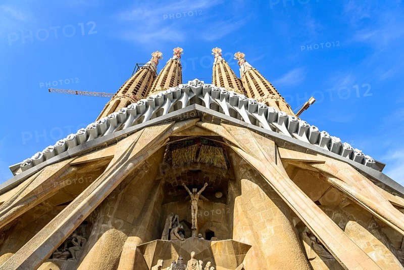 Towers of the church Sagrada Familia