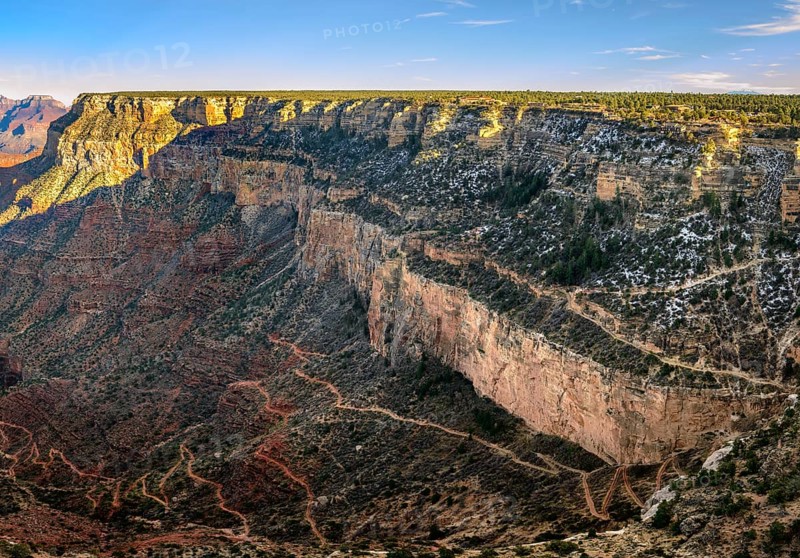 Gorge of the Grand Canyon with Bright Angel Trail