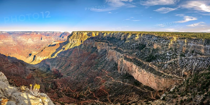 Gorge of the Grand Canyon with Bright Angel Trail