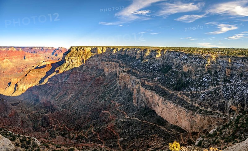 Gorge of the Grand Canyon with Bright Angel Trail