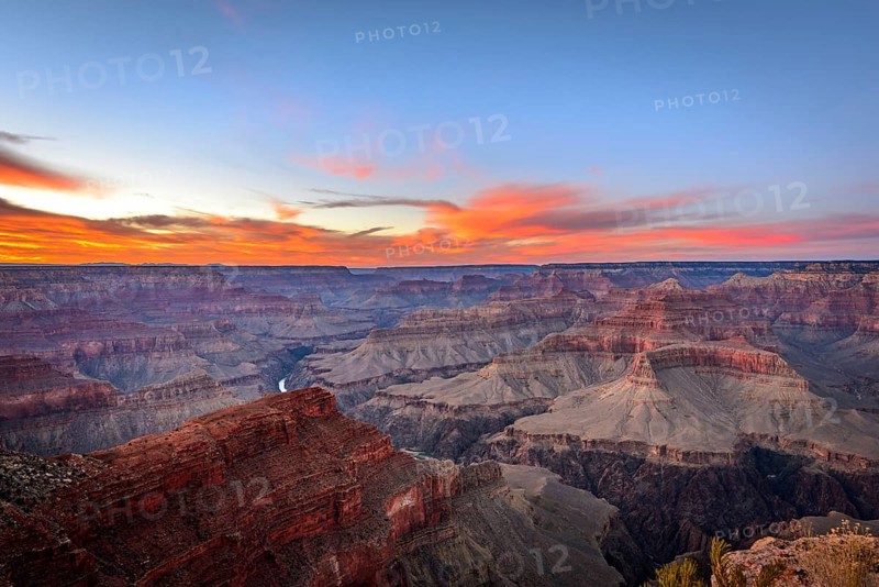 Gorge of the Grand Canyon at sunset