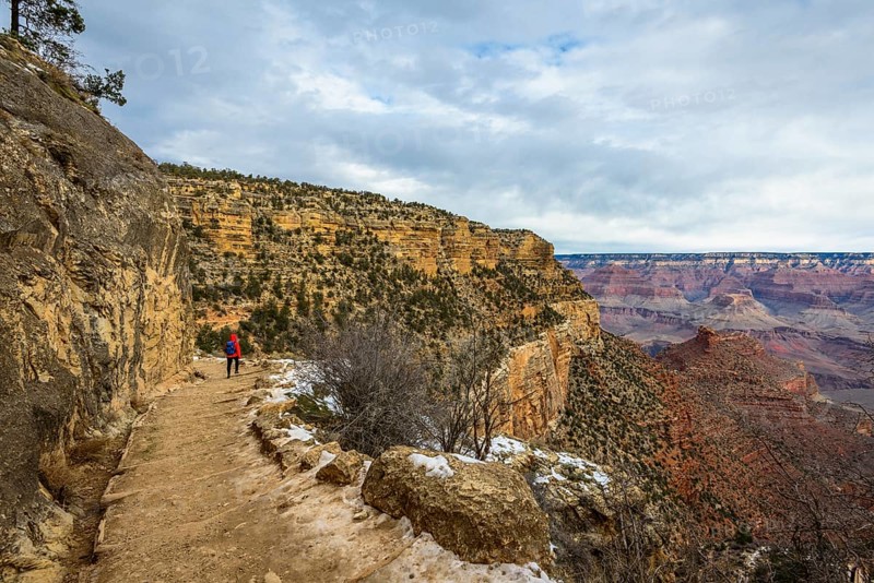 Hiking trail down into the Grand Canyon