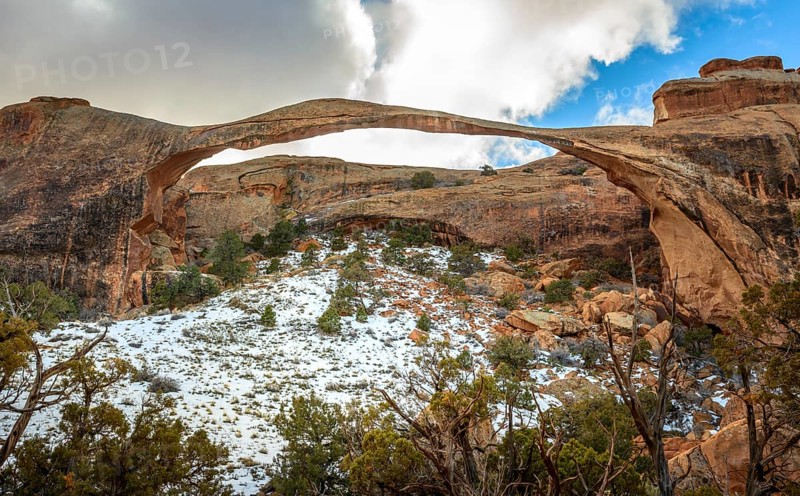 Landscape Arch with snow