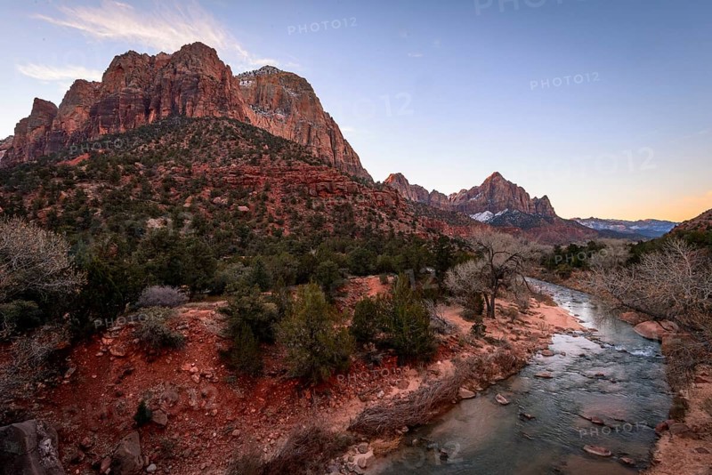 River Virgin River flows through Zion Canyon