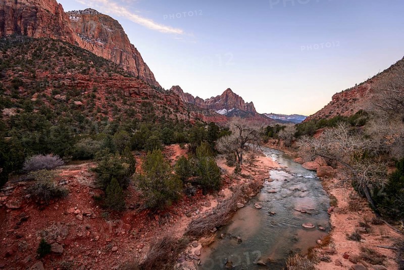 River Virgin River flows through Zion Canyon