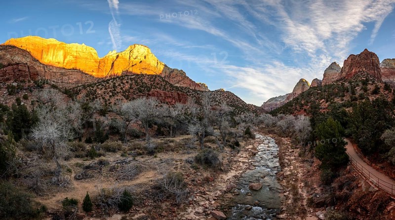 River Virgin River flows through Zion Canyon