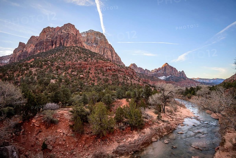 River Virgin River flows through Zion Canyon
