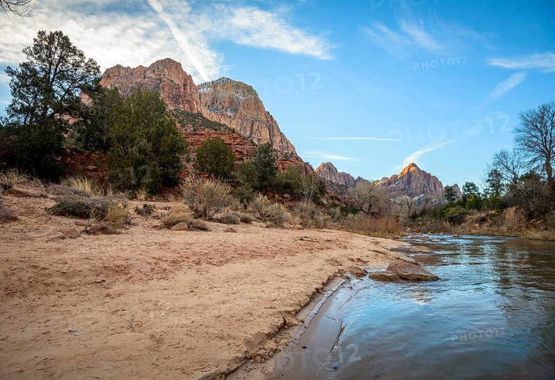 River Virgin River flows through Zion Canyon