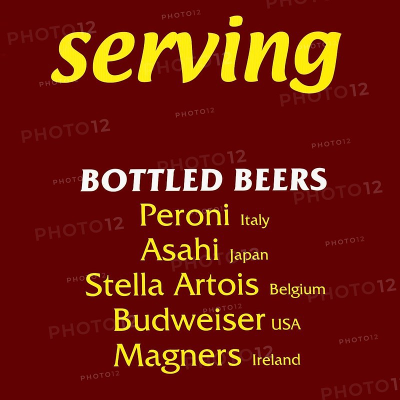 Serving bottled beers