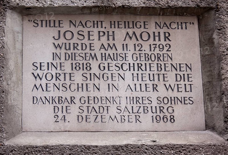 Table at the birthplace of Joseph Mohr (Silent Night