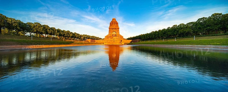 Monument to the Battle of Nations in the evening light