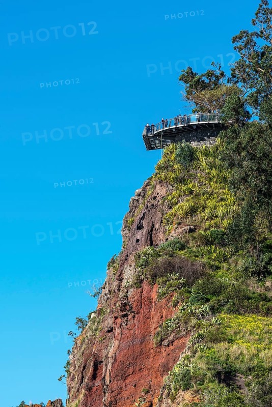 Viewing platform at the steep coast