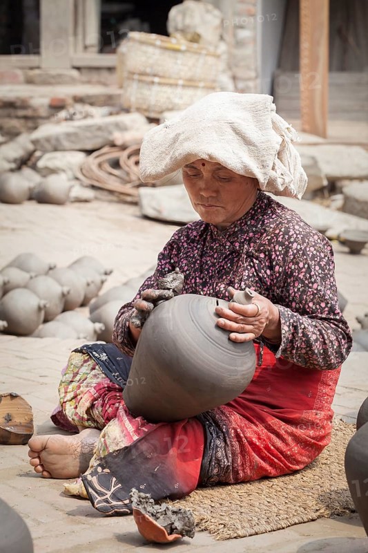 Potter at work in Potter square