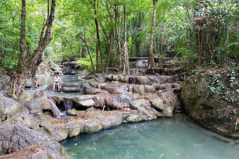 Cascades in Erawan National Park