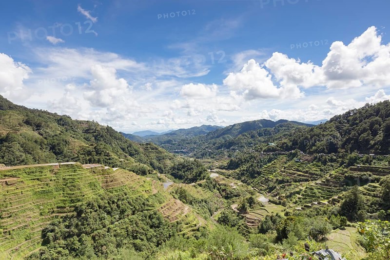 View of the rice terraces as seen from the Banaue viewpoint