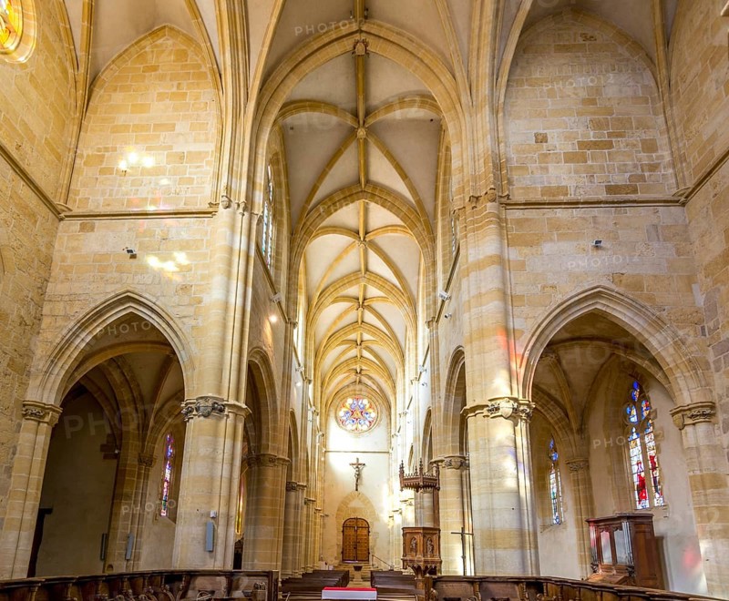 Priory Church Saint-Martin of Ambierle village