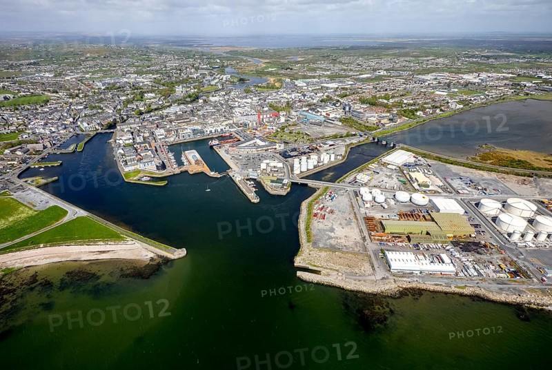 View of town and harbour