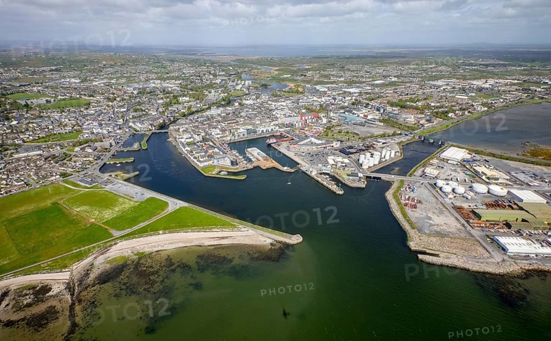 View of town and harbour