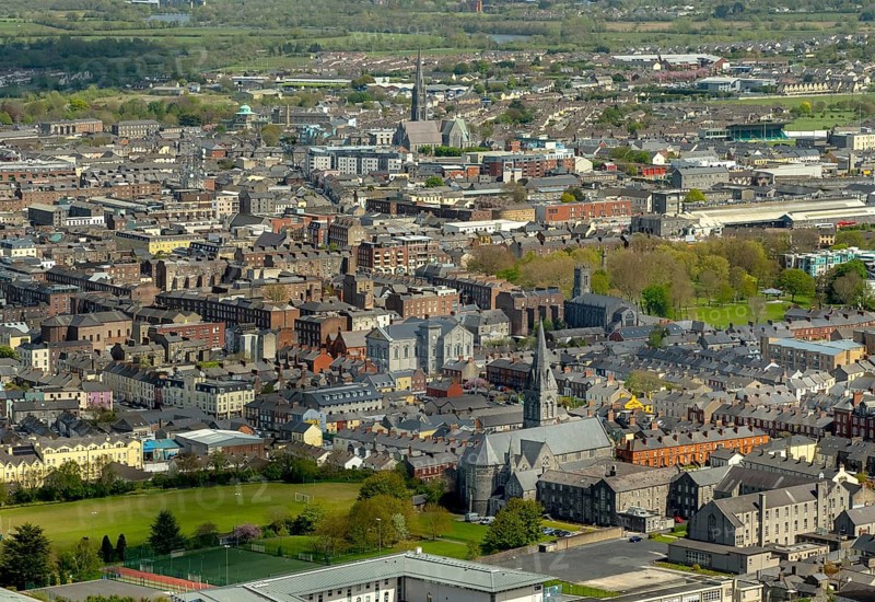 View of the city with St. Johns church