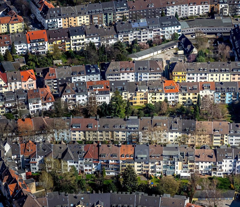 Blocks of flats in rows