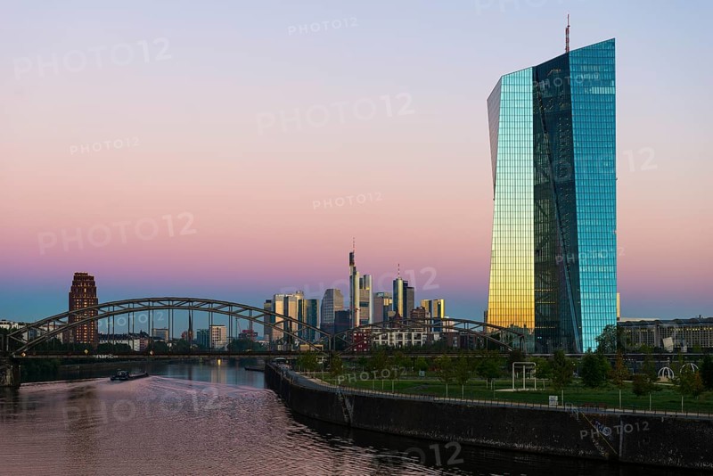 European Central Bank at sunrise