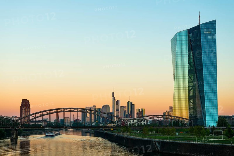 European Central Bank at sunrise