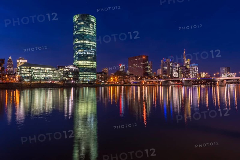 Skyline of Frankfurt with the Westhafen Tower